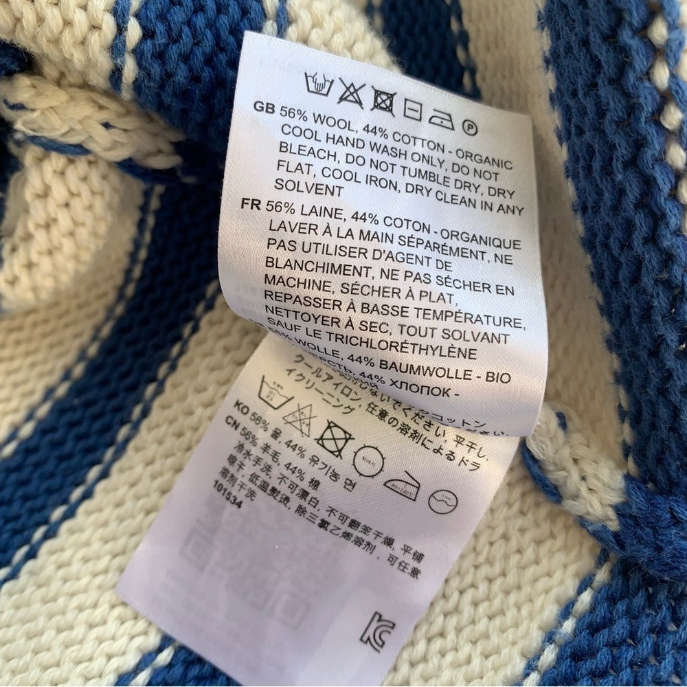 Toteme Signature Stripe Turtleneck Wool Cotton Ov… - image 6